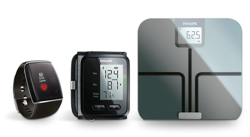 Philips DL8775/11AL2 Wristband activity tracker Wired Black,Stainless steel activity tracker