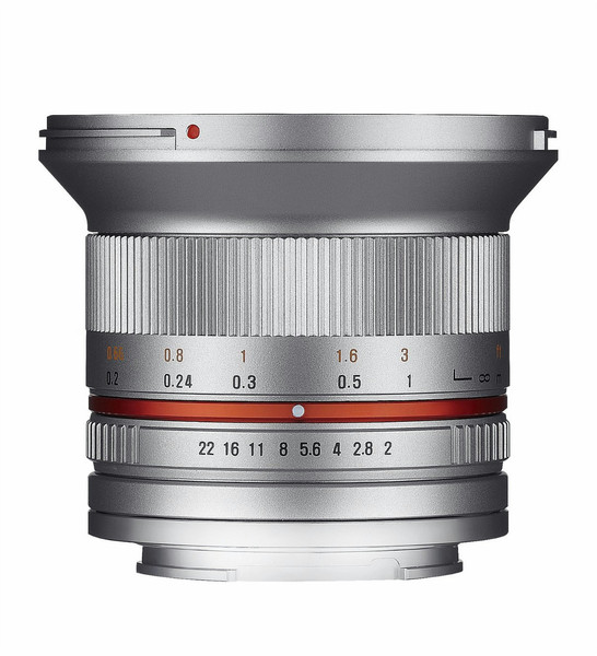 Samyang 12mm F2.0 NCS CS, Canon M SLR Wide lens Silber