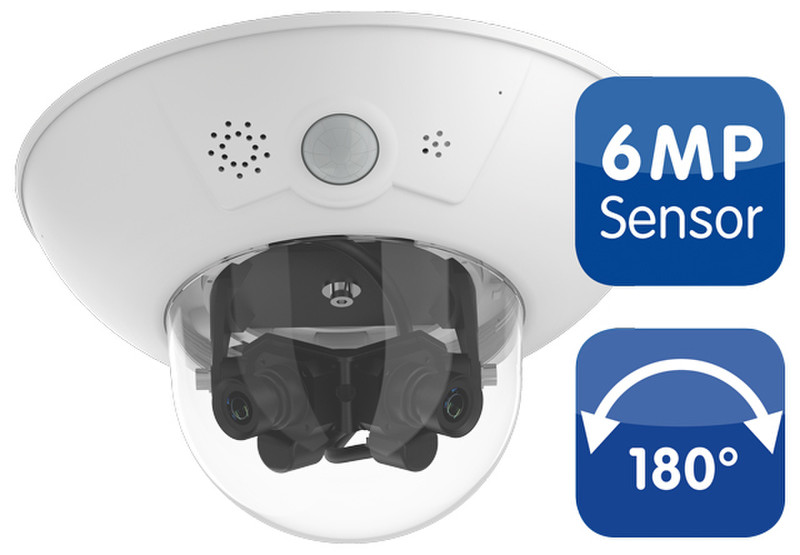 Mobotix D15Di-Sec-180 6MP IP security camera Indoor Dome Black,White