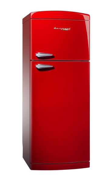 Bompani BODP740/R Отдельностоящий 386л A+ Красный холодильник с морозильной камерой