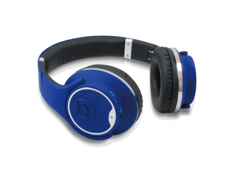 Conceptronic 120831707 Binaural Kopfband Schwarz, Blau Mobiles Headset