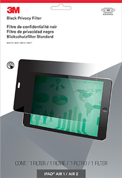 3M PFTAP002‎ 9.7" Tablets Frameless display privacy filter