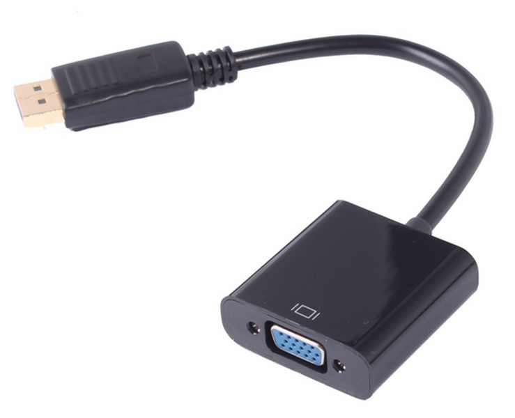 Uniformatic 0.2m DisplayPort - VGA m/f DisplayPort VGA Black