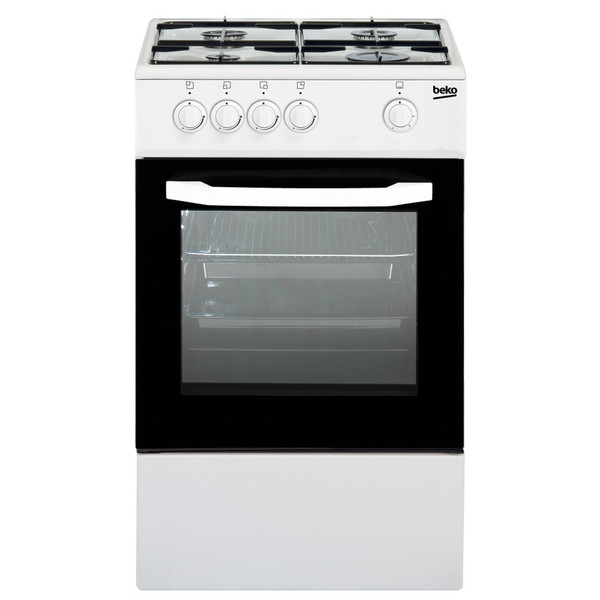 Beko CSG42001FW Freestanding Gas hob White cooker