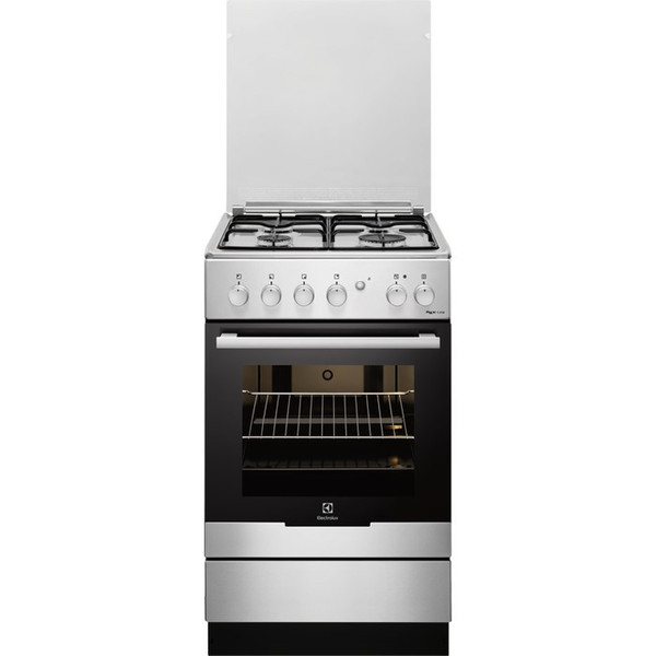 Electrolux RKK20160OX Freestanding Gas hob A Black,Stainless steel cooker