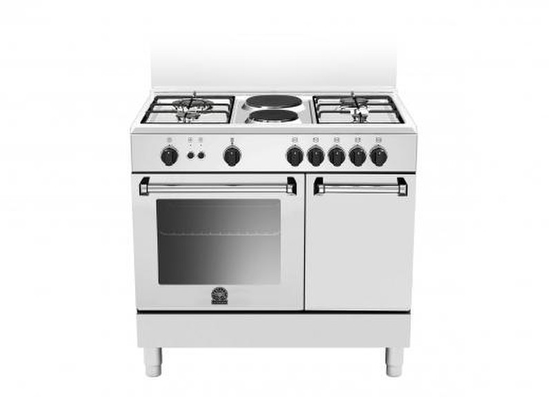 Bertazzoni La Germania AMP9 42 41 D W Freistehend Combi hob A Edelstahl Küchenherd