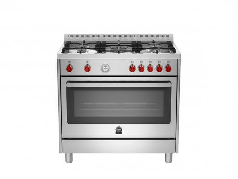 Bertazzoni La Germania RIS9 5C 61 B X Отдельностоящий Gas hob A Нержавеющая сталь кухонная плита