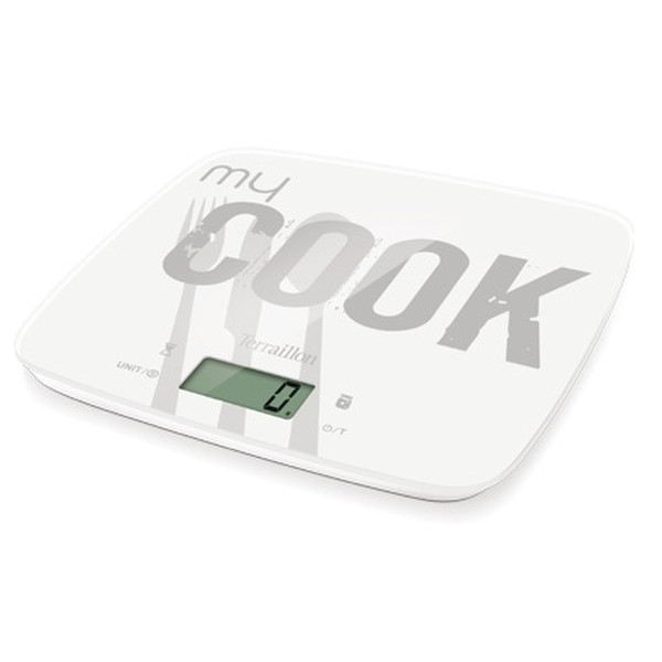 Terraillon KEG530100PW Rectangle Electronic kitchen scale White