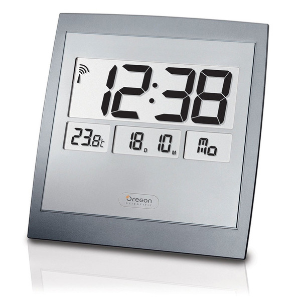 Oregon Scientific JM889NR Digital wall clock Rectangle Silver wall clock