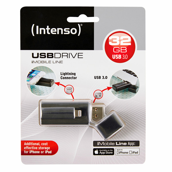 Intenso iMobile Line 32ГБ USB 2.0 Тип -A Черный USB флеш накопитель