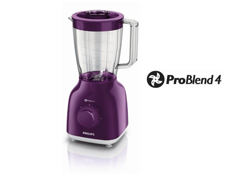 Philips Daily Collection HR2100/60 Tabletop blender 1.5L 400W Purple blender