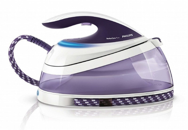 Philips PerfectCare Pure GC7635/38 1.5L T-ionicGlide soleplate Purple steam ironing station