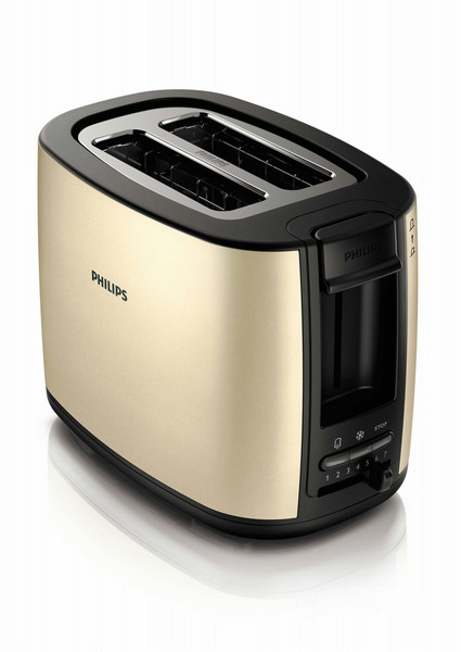 Philips HD2628/59 2ломтик(а) 950Вт Черный, Золотой тостер