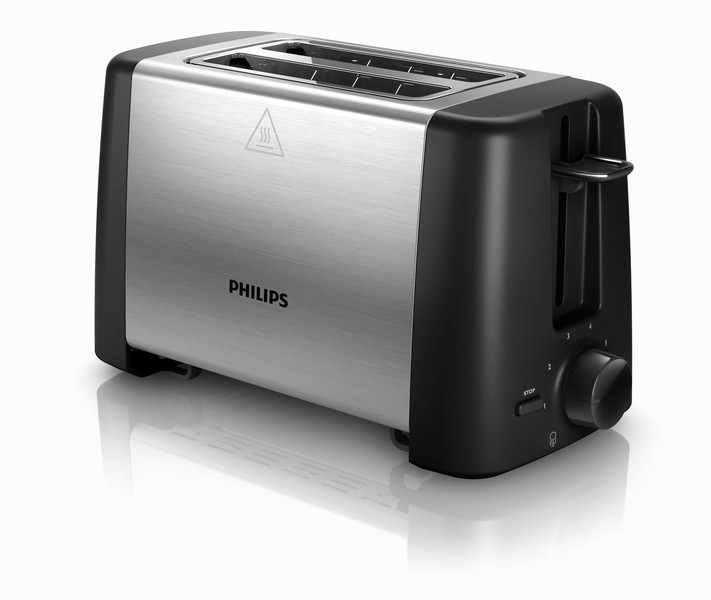 Philips Daily Collection HD4826/92 2ломтик(а) 800Вт Черный, Нержавеющая сталь тостер