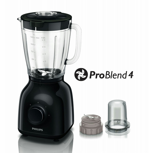 Philips Daily Collection HR2106/90 Tabletop blender 1.5L 400W Black blender