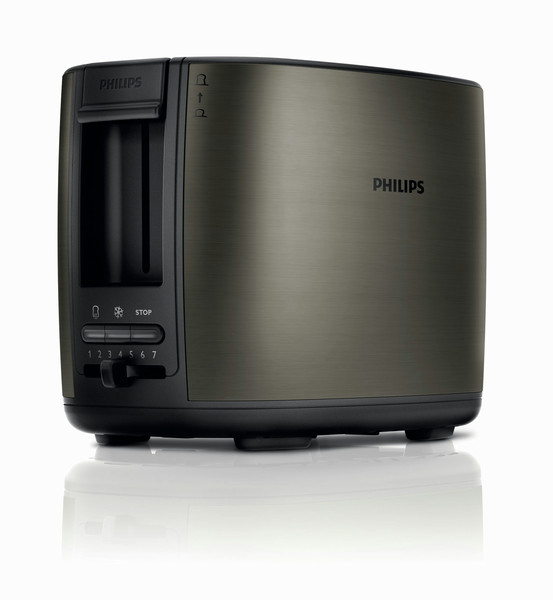 Philips HD2628/89 2ломтик(а) 950Вт Черный, Металлический тостер