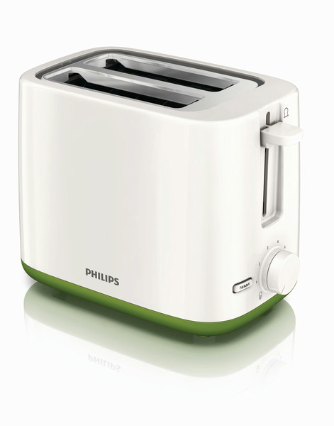 Philips Daily Collection HD2596/39 2ломтик(а) 800Вт Зеленый, Белый тостер