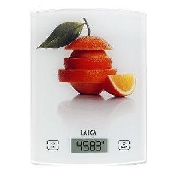 Laica KS1029 Rectangle Electronic kitchen scale Orange,White