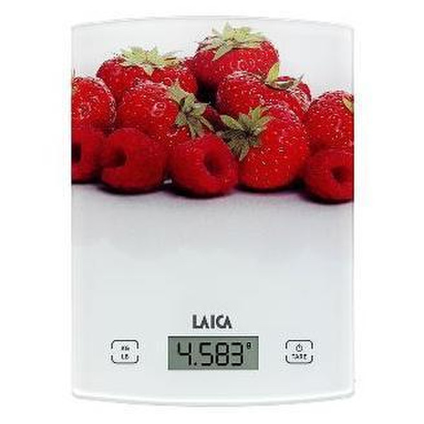 Laica KS1029 Rechteck Electronic kitchen scale Rot, Weiß