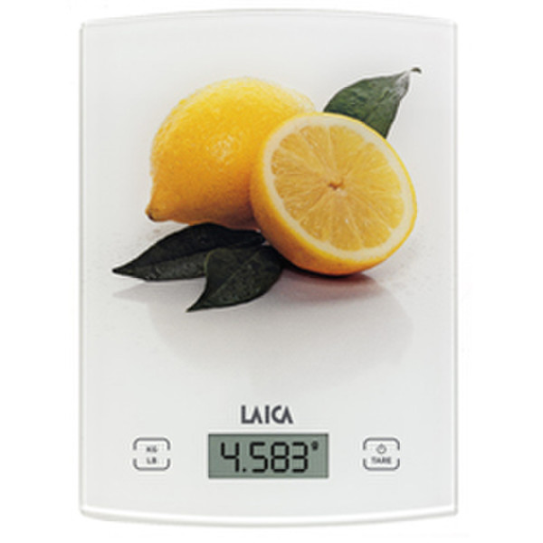 Laica KS1029 Rectangle Electronic kitchen scale White,Yellow