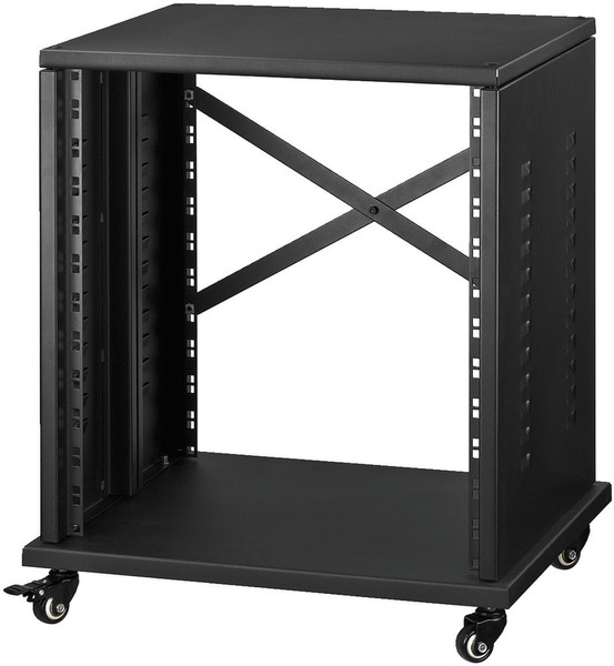 Monacor RACK-12F Freestanding 12U Black rack