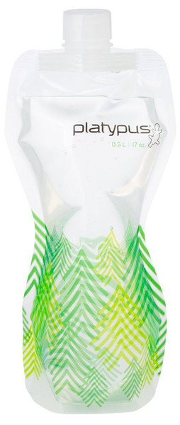 Platypus SoftBottle 500ml Green,Transparent drinking bottle