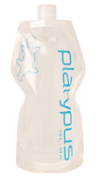 Platypus SoftBottle 1000ml Blue,Transparent drinking bottle