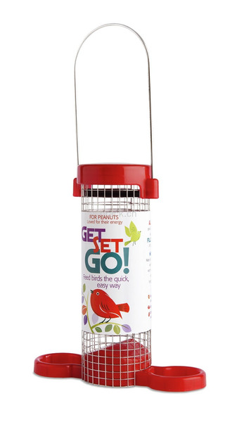 Jacobi Jayne Get Set Go! Red Plastic,Stainless steel Hanging/Freestanding bird feeder