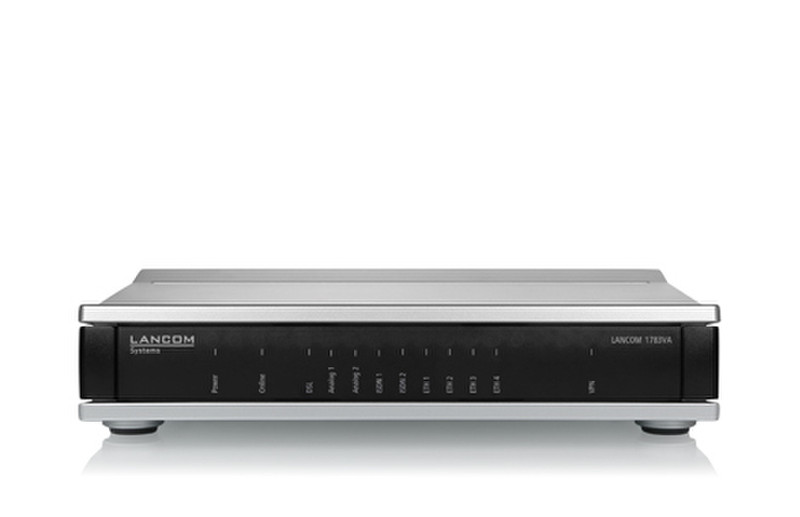 Lancom Systems 1783VA Подключение Ethernet ADSL2+ Черный, Серый проводной маршрутизатор