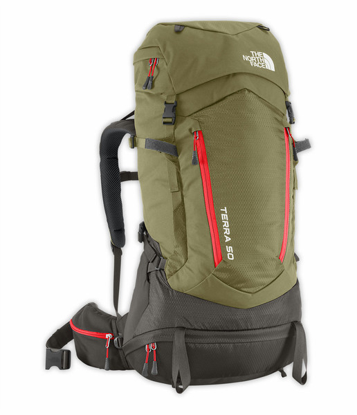 The North Face Terra 50 Unisex 51L Black,Khaki travel backpack