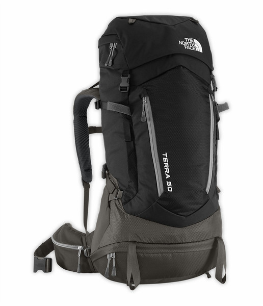 The North Face Terra 50 Unisex 52L Black,Grey travel backpack