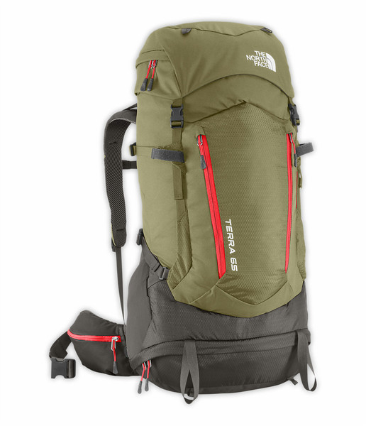 The North Face Terra 65 Unisex 66L Black,Khaki travel backpack