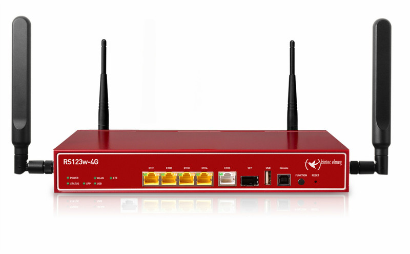 Bintec-elmeg RS123w-4G Dual-band (2.4 GHz / 5 GHz) Gigabit Ethernet Red 3G 4G