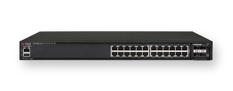 Brocade ICX 7450 Managed L3 Gigabit Ethernet (10/100/1000) Power over Ethernet (PoE) 1U Black