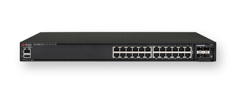 Brocade ICX 7450 gemanaged L3 Gigabit Ethernet (10/100/1000) Energie Über Ethernet (PoE) Unterstützung 1U Schwarz