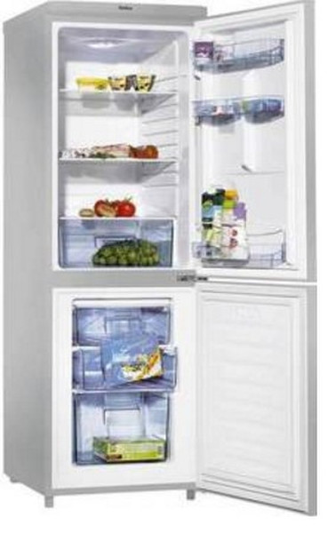 Amica KGC 15097 E freestanding 129L 55L A++ Stainless steel fridge-freezer