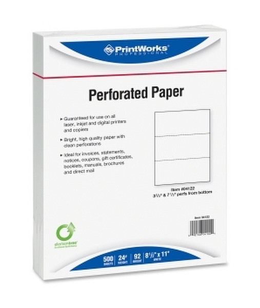PrintWorks Professional 04122 Letter (215.9×279.4 mm) Белый бумага для печати