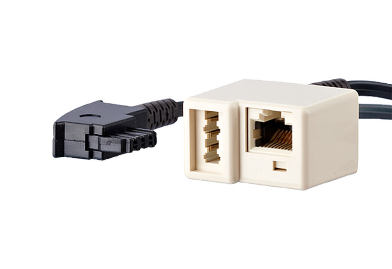 METZ CONNECT 130597-E TAE plug F TAE socket U (F or N) and RJ45 (RJ11) Белый кабельный разъем/переходник