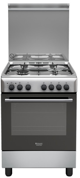 Hotpoint H64MH2AF (X) IT Freistehend Gas hob A Edelstahl Küchenherd