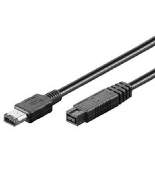 Wentronic CAK IEEE 1394b 9P/6P 3m 3m Schwarz Firewire-Kabel