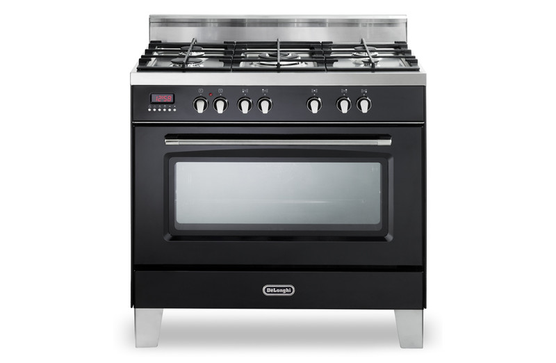 DeLonghi MEM 965 NBX Freistehend Gas hob A Schwarz, Edelstahl Küchenherd