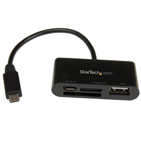 StarTech.com OTG USB Speicherkartenleser für Mobilgeräte - Unterstützt SD und MIcro SD Karten Kartenleser