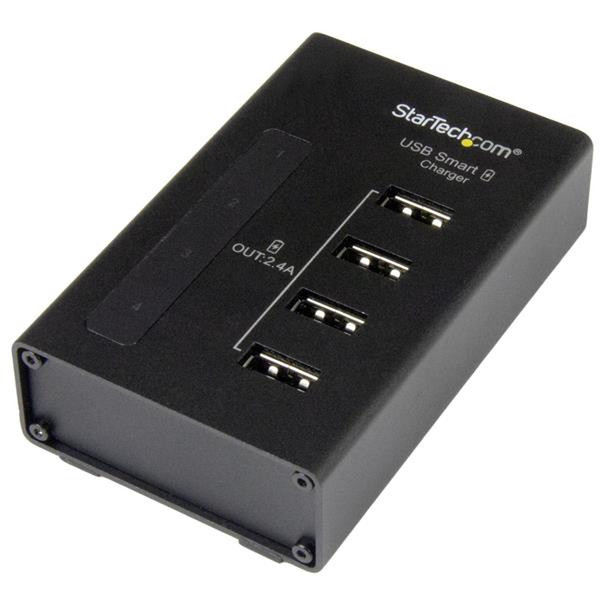 StarTech.com 4 Port Ladestation für USB Geräte - 48W/9.6A