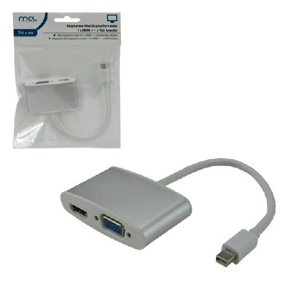 MCL CG-298C 0.24m Mini DisplayPort HDMI + VGA (D-Sub) White