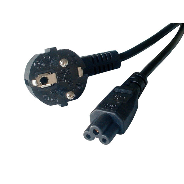 Uniformatic 1.8m CEE 7/7-C5 1.8m CEE7/7 Schuko C5 coupler Black power cable