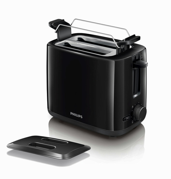 Philips Daily Collection HD2596/99 2slice(s) 800W Black toaster