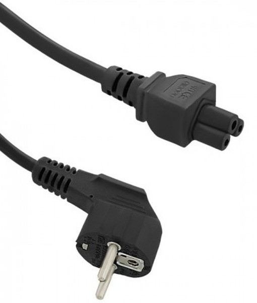Qoltec 50548 1.4m CEE7/7 Schuko C5 coupler Black power cable