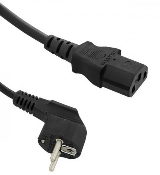 Qoltec 50549 1.4m CEE7/7 Schuko C13 coupler Black power cable