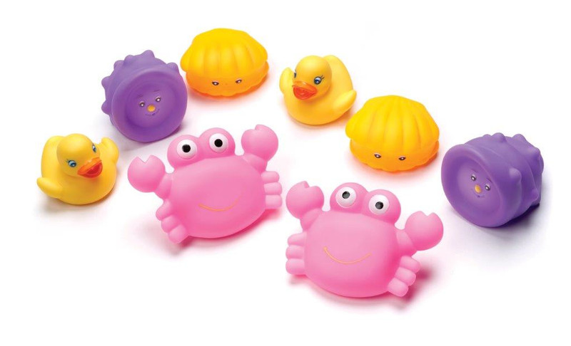 Playgro Bathtime Squirtees Badespielzeug Violett, Gelb