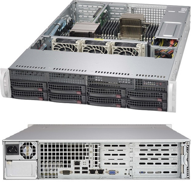 Supermicro SuperChassis 825TQC-600WB Ablage 600W Schwarz Computer-Gehäuse